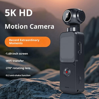 Mini Cámara de Vlog 4K de Bolsillo con Estabilizador Gimbal de 3 Ejes, Cámara de Acción Inteligente Portátil con Seguimiento Facial y WiFi para Creadores de Contenido