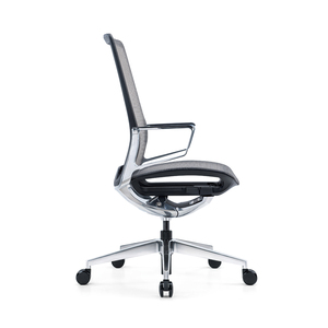 Chine Nouvel arrivage de meubles de bureau tournants en cuir synthétique de luxe <span class=keywords><strong>chaise</strong></span> de direction ergonomique à dossier haut en maille - Product Image 4