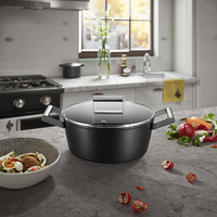 Casserole de cuisine antiadhésive en aluminium forgé de 20cm avec fond à induction