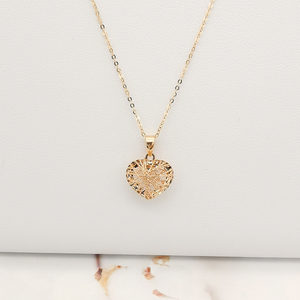 Collana con Ciondolo a Forma di Cuore in <span class=keywords><strong>Oro</strong></span> <span class=keywords><strong>Giallo</strong></span> 18K, Catene per Gioielli alla Moda, Collane Personalizzate Unisex all'Ingrosso - Product Image 4