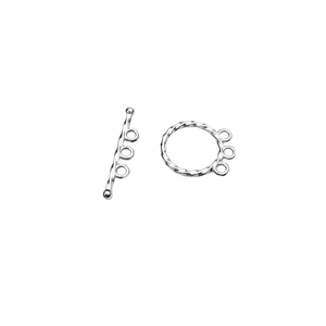 Chaîne en argent sterling 925 plaqué or avec fermoir rond, bijoux DIY, bracelet, collier avec pierres précieuses, fermoirs OT - Product Image 5
