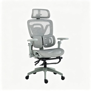 Sedia da Ufficio Ergonomica in Rete con Schienale Alto, Poggiatesta Regolabile e Rotazione a 360° per Casa e Ufficio - Product Image 2