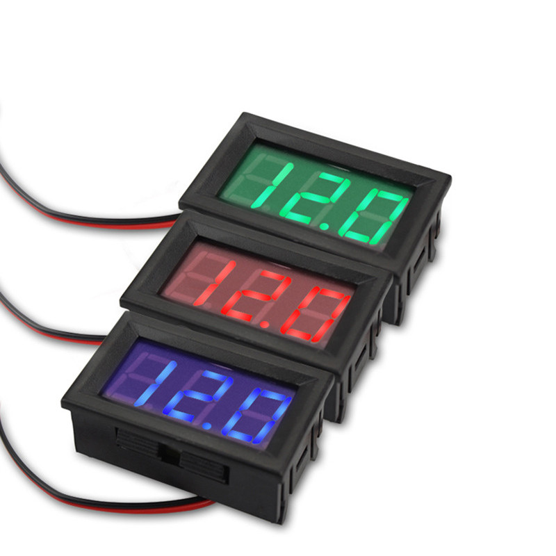 ISMART DC4.5V-30.0V синий 0,56 дюйма 2 провода светодиодный цифровой дисплей вольтметр напряжение тестер аккумулятора автомобиля мотоцикла