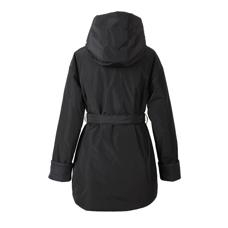 2021 Casual Thick Elegant Belt Woolen Coat New Design Spring Autumn Cashmere Wool Coat