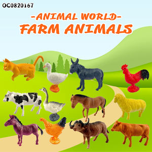 Haute qualité 12 pièces petit ensemble <span class=keywords><strong>de</strong></span> figurines d'<span class=keywords><strong>animaux</strong></span> <span class=keywords><strong>de</strong></span> <span class=keywords><strong>ferme</strong></span> réalistes jouets pour enfants - Product Image 2
