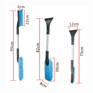 Vente chaude ABS <span class=keywords><strong>Chenille</strong></span> En Aluminium Extensible <span class=keywords><strong>Pelle</strong></span> À Neige et Grattoir À Glace Les Deux Extrémités Brosse Lavage De Voiture Propre Ensemble - Product Image 2