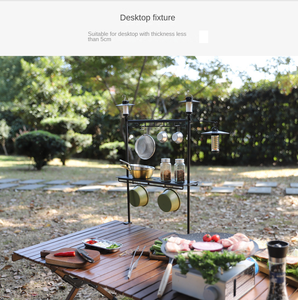 Nouvelle <span class=keywords><strong>table</strong></span> de <span class=keywords><strong>camping</strong></span> <span class=keywords><strong>double</strong></span> étagère multifonctionnelle en alliage d'aluminium support de <span class=keywords><strong>table</strong></span> pliant léger <span class=keywords><strong>table</strong></span> de <span class=keywords><strong>camping</strong></span> en plein air support suspendu - Product Image 6