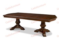 Ensemble de table à manger en bois de 11 pièces, style traditionnel de ferme, table à manger de luxe sculptée à la main, meubles de salle à manger écologiques