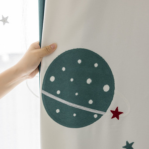 <span class=keywords><strong>Rideau</strong></span> de fenêtre YongHo moderne blanc brodé pour <span class=keywords><strong>chambre</strong></span> d'enfant, nouveau motif garçon dessin animé espace, avec voilages - Product Image 5