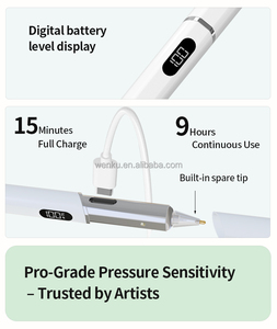 WKZP023B Penna Stilo Magnetica Premium in Metallo per iPad 2018-2025 con Display LED Batteria, Rilevamento Palmo, Inclinazione Certificata e Punta Sostituibile - Product Image 3