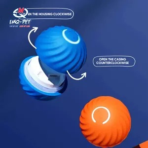 Electric Smart Durable TPR Dog Chew Chase Toy Gravity Jumping Ball Interactive Dog Rolling Cat Ball Toy