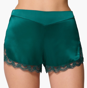 Conjunto de Pijama de Satén Suave de Alta Calidad para Mujer, Camiseta con Cuello en V <span class=keywords><strong>y</strong></span> Pantalones Cortos, Lencería de Encaje Sedoso, Ropa de Dormir Corta para Mujer - Product Image 3