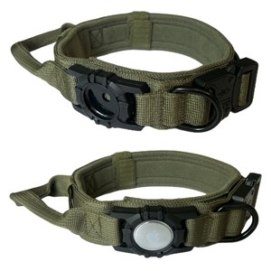 Collier de chien tactique robuste de haute qualité nouveau Design Buck en métal en nylon solide avec GPS et support d'airtag - Product Image 3