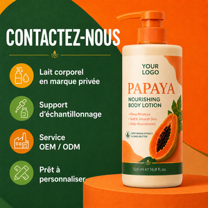 Loción Corporal Hidratante y Nutritiva de Moda, Repara la Piel Seca, Agrietada y Descamada, Fórmula con Manteca de Karité y Papaya, Loción Corporal de Papaya - Product Image 6