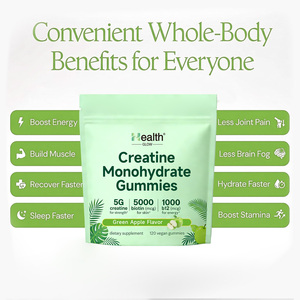 Gummies de créatine OEM saveur pomme 5g – Performance, force musculaire, entraînement, récupération pour athlètes – Végétaliennes, sans OGM, sans sucre - Product Image 4