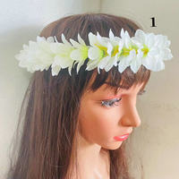 Bandeau fleur de soie Plumeria tropical artificiel hibiscus île tiare danse accessoires de fête vacances Festival célébrations