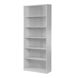 رف خشبي بـ 6 طبقات قابل للعكس، مكتبة مفتوحة بألوان متنوعة، أبيض، حجم ولون مخصص، ديكور للمنزل والمكتب - Product Image 1