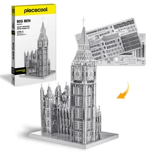 Piececool ביג בן DIY אדריכלי בניין בקנה מידה דגם 3DJigsaw פאזל עבור בני נוער ומבוגרים
