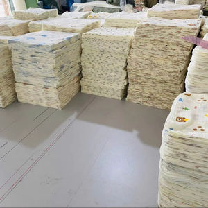 Collection Textile Bébé Doux au Toucher – Bavoir Carré en Mousseline de Coton Imprimé 20x20cm Absorbant pour Nouveau-nés - Product Image 1