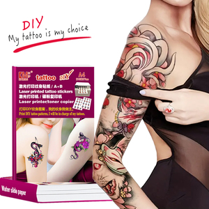 Tatouages temporaires personnalisés imperméables, papier transfert à l'eau blanc, film PET pour le corps, le bras, l'épaule, les autocollants pour bras entiers pour adultes - Product Image 2