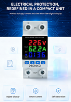 Protecteur de tension électronique monophasé réglable AC, protection contre les surtensions, les sous-tensions et les surintensités, capacité 1 KVA, LED