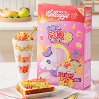 Céréales en vrac en gros, Cercle de couleurs, Petit-déjeuner pour enfants, Cercle arc-en-ciel croustillant Weizi, Boisson instantanée au lait à bulles