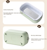 Boîte à lunch chauffante électrique 48W personnalisée en usine, en acier inoxydable 304, étanche, sans eau, chauffe-aliments portable, boîte bento de bureau