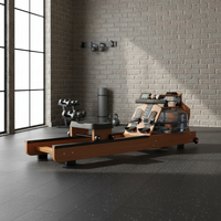 Rameur en bois résistant à l'eau pour usage domestique, fitness intérieur, pliable, réglage de la résistance, pour un poids d'utilisateur maximal de 150 kg