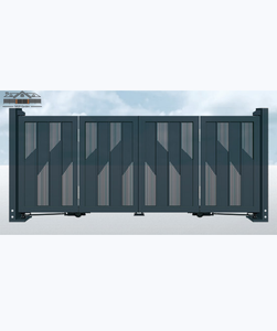 Porte de jardin écologique en alliage d'aluminium pliable <span class=keywords><strong>coulissant</strong></span> télescopique automatique personnalisé avec modélisation 3D - Product Image 1