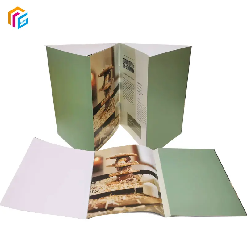 Matt Soft Cover Stapled Saddle Stitch Books Publishing Art Paper stampa Offset Photo Food Printing libri con giacca antipolvere