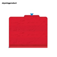 Carpeta Archivadora Skywingproduct Roja de 20 Puntos, con Cubierta de Cartón, Capacidad para 2 Pulgadas, 2 Divisores, 6 Sujetadores, Clasificación Ecológica