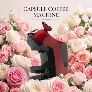 Cafetera de Cápsulas Roja y Negra, Cafetera de Monodosis con Bomba de Presión de 16-20 Bares, Cafetera Eléctrica Compacta para Espresso, para el Hogar, la Oficina y Hoteles - Product Image 1
