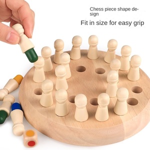 Jeu d'échecs à mémoire colorée Jeux de société de bureau interactifs pour enfants Parents Outil d'entraînement de l'esprit pour l'intelligence des enfants - Product Image 4