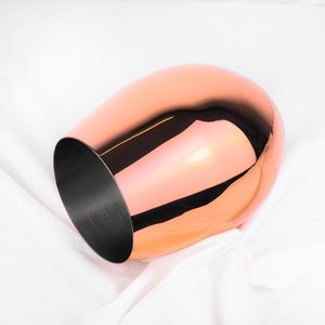 Verre à vin rouge en acier inoxydable de 570 ml en forme d'œuf, polyvalent, pour martini, cocktail, eau, idéal pour bar et restaurant - Product Image 3