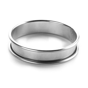 Anello per torta con bordo rialzato in acciaio inossidabile, stampo da forno per decorare torte - Product Image 1