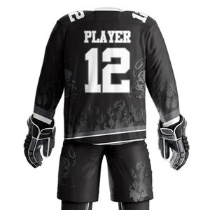Uniforme de hockey sur glace personnalisé de haute qualité, ensemble complet, sublimation, pour équipe, séchage rapide, uniforme de hockey sur glace pas cher, service OEM ODM - Product Image 5