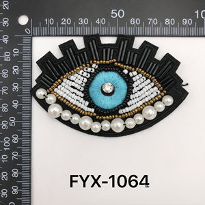 新しいデザインラインストーンビーズスワロフスキー悪目パッチアップリケ服 - Product Image 5