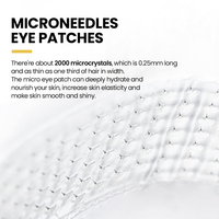 Masque pour les yeux à micro-aiguilles au collagène, marque privée OEM, patchs pour les yeux anti-rides, acide hyaluronique, patch pour les yeux à micro-aiguilles