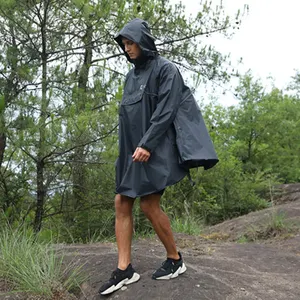 批发定制eva pvc pu户外登山登山野营徒步雨衣套装雨衣男士雨披防水