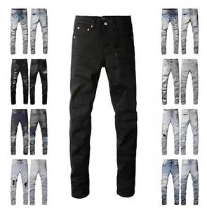 <span class=keywords><strong>Jeans</strong></span> da Uomo di Alta Qualità 2025, Nuovo Design di Marca, Gamba Dritta, Effetto Sfilacciato, Taglie 28-4, Vendita all'Ingrosso - Product Image 1