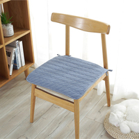 Coussin de chaise de bureau carré en coton teint fil par fil à carreaux, garnissage en fibre de polyester, vente en gros transfrontalière, stock disponible