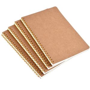 Cuaderno de Papel Kraft A5, Diseño Simple de Doble Espiral, para Uso Escolar y de Oficina, para Escribir, Tomar Notas y Otros Usos Esenciales - Product Image 1