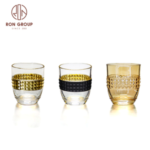<span class=keywords><strong>Verre</strong></span> à vin sans pied en <span class=keywords><strong>verre</strong></span> trempé transparent réutilisable, prix d'usine en Chine, bordure dorée <span class=keywords><strong>rose</strong></span>, incassable, 301-400 ml - Product Image 1