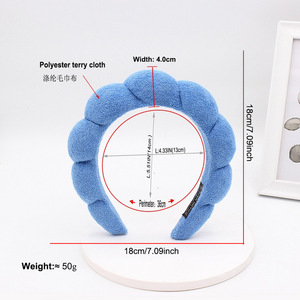 Logotipo personalizado franela Spa diadema pulsera maquillaje toalla lavado diadema pulsera conjunto para mujeres - Product Image 3