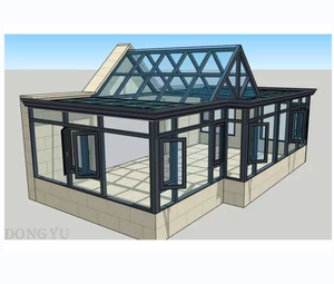 Chine Vente en gros Serre double en verre <span class=keywords><strong>Solarium</strong></span> Aluminium Salle de soleil Cour de jardin Balcon Salle de soleil Salle de verre Toit en verre - Product Image 6