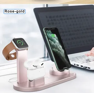 Handy-Schnellladestation 4 in 1 6 in 1 universelle kabellose Ladestation für Smartphone Iphone