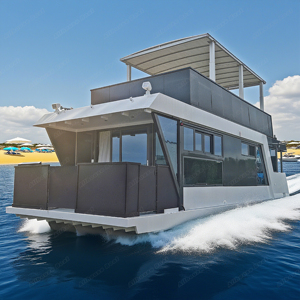 <span class=keywords><strong>Bateau</strong></span>-maison en aluminium certifié CE de 38 pieds, options de disposition personnalisables disponibles, pour le tourisme, la navigation, le <span class=keywords><strong>transport</strong></span>, la patrouille, la pêche en rivière - Product Image 2