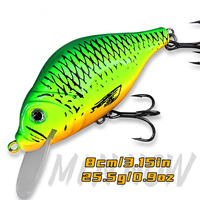 ODM/OEM Leurre de simulation 80mm 25.5g, leurre dur flottant avec petite ailette, Minnow Crank, Swimbait à billes d'acier