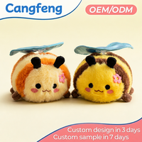 Pabrik Grosir OEM ODM Mainan Boneka Lebah Bulu Lembut Kustom dengan Sayap Baling-Baling untuk Hadiah Anak Dekorasi Kamar Bayi