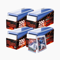 Protège-cartes transparents en PVC Prime Fit pour jeux de cartes, Yu-Gi-Oh!, cartes de sport et de football, emballage personnalisé 35PT pour la vente en gros